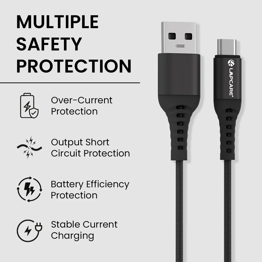 Hook 120W USB A to TYPE-C Braied Cable With Metal Shell (LTC-213)