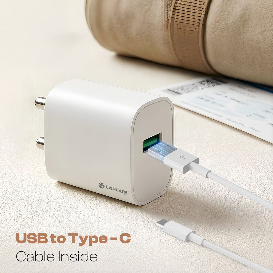 Power Buddy 20W Quick Wall Charger with USB to Type-C Cable (LQW- 323)