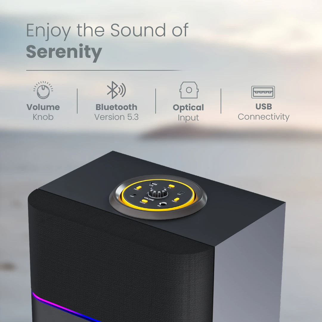 Beast Jr 80W Bluetooth Party Speaker with RGB Lights & 6.5Inch Subwoofer (AXM-034)