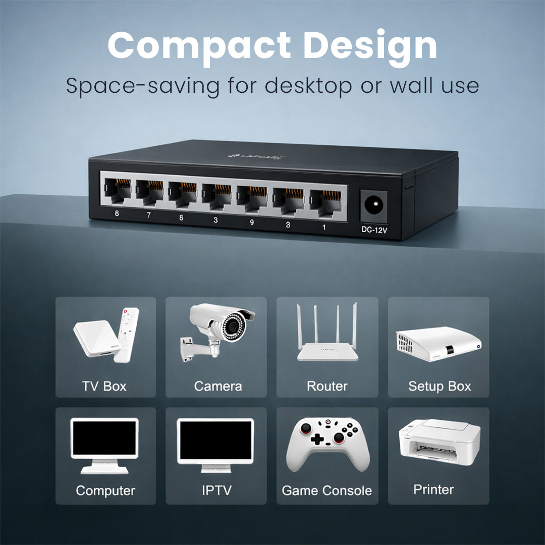 Laplink 8 Gigabit Ethernet Switch