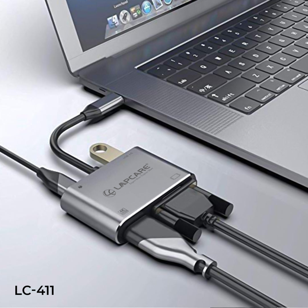 Type C 3.1 - 4 in 1 Travel Docking station (USB / PD/ HDMI / VGA)