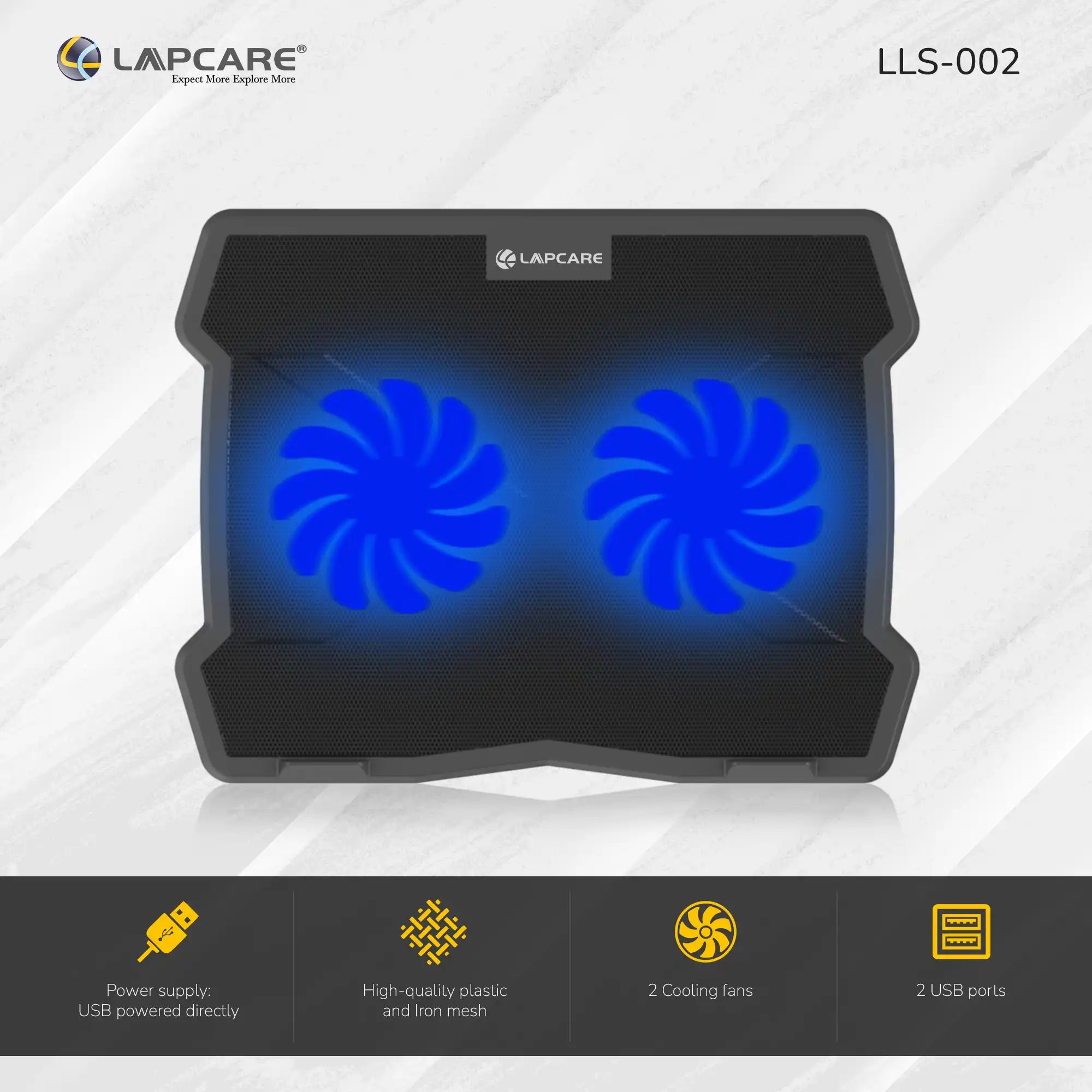 Lapkool 2 Cooling Pad with Dual Fan Laptop Stand