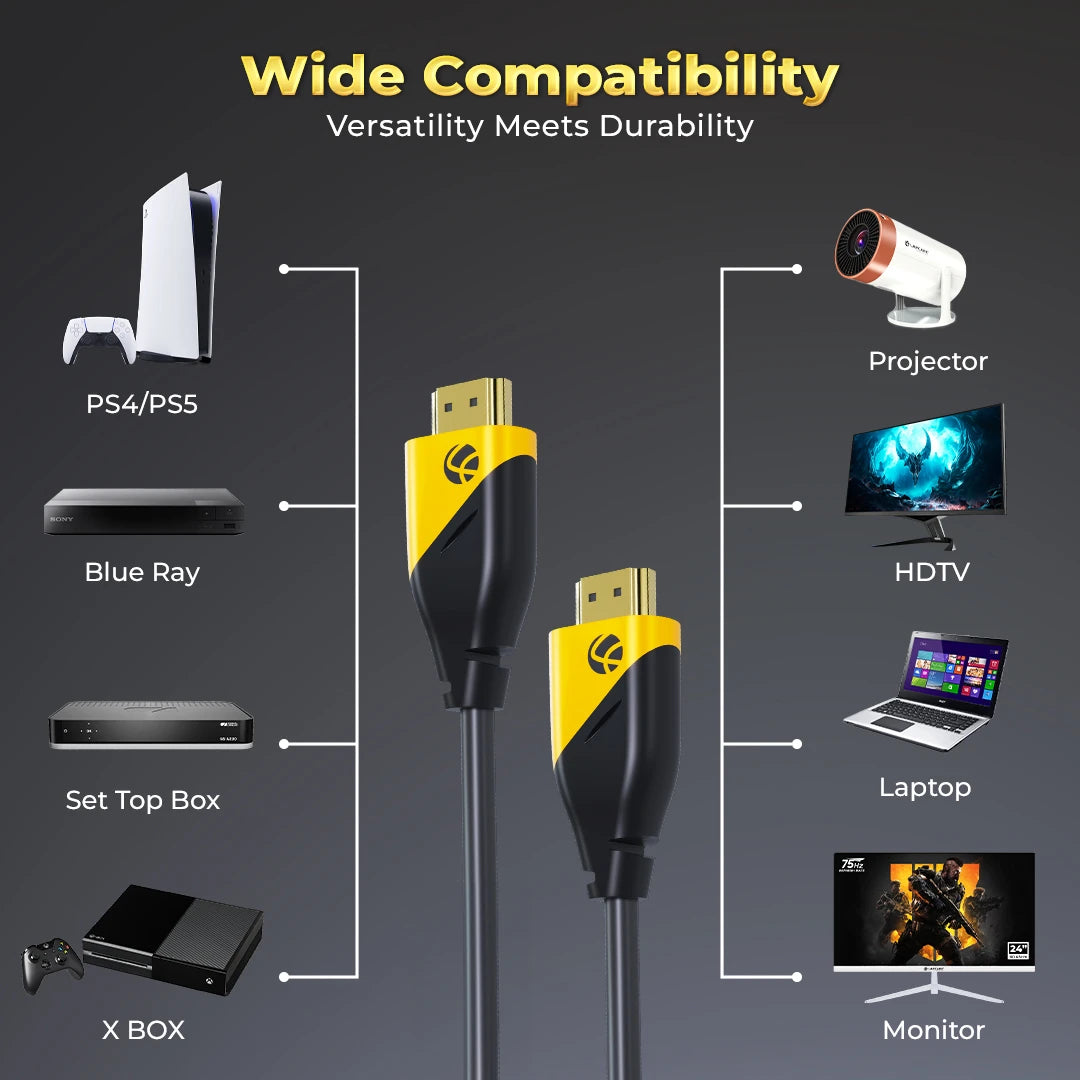 Lapcare HDMI 2.0 PVC Cable 5M (LHC-111)