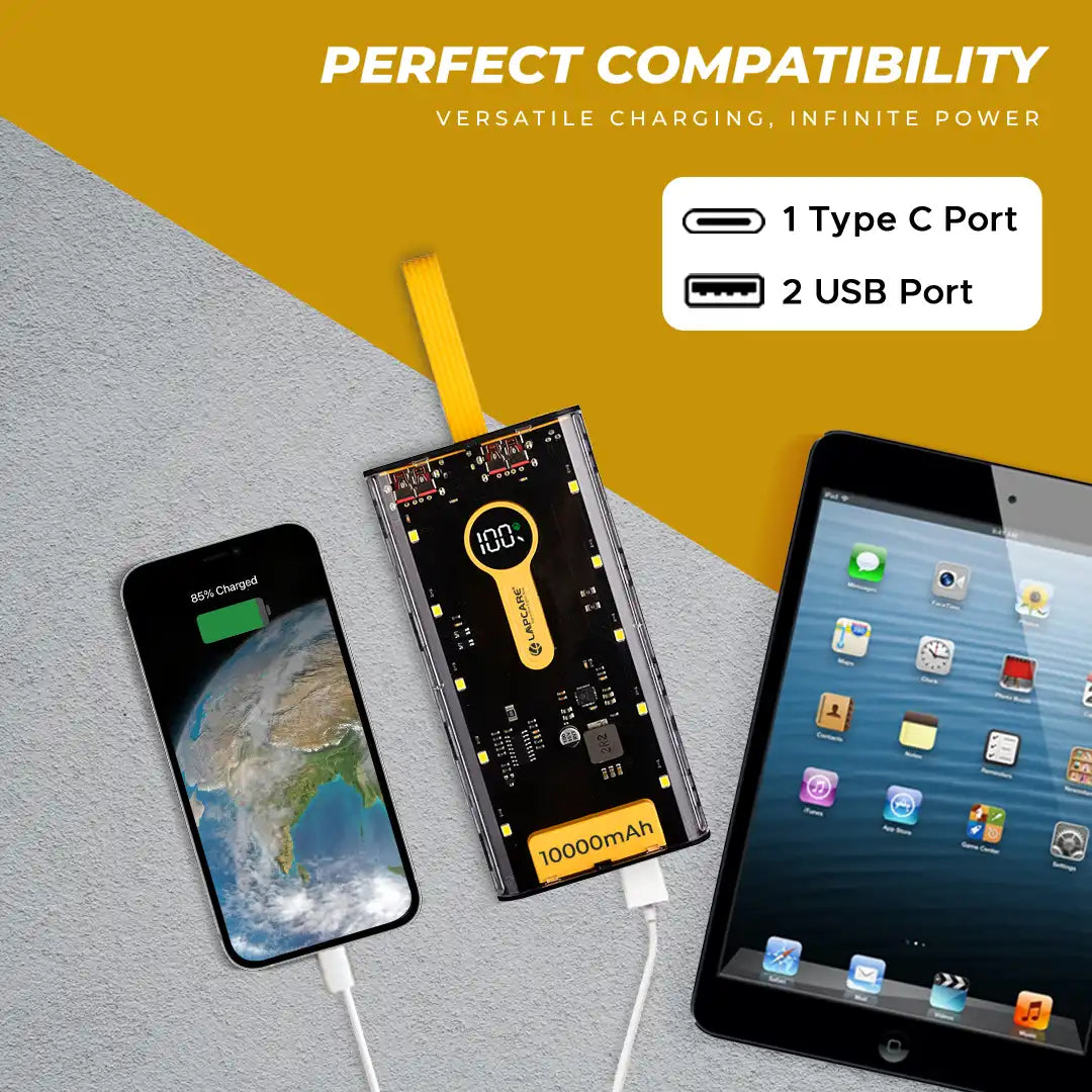 Bolt I 10000mAh Power Bank Black+Yellow (LPB-402)