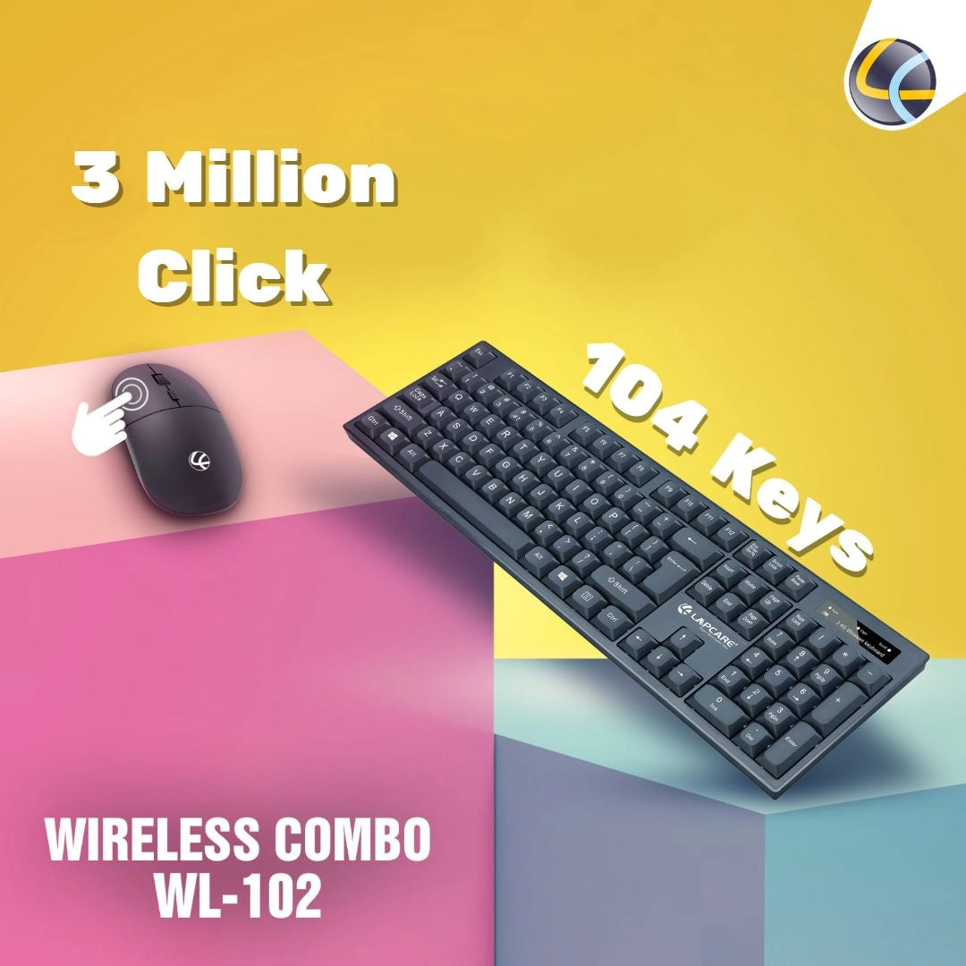 WL-102 Wireless Combo with 2.4G Wireless Technology (Black)