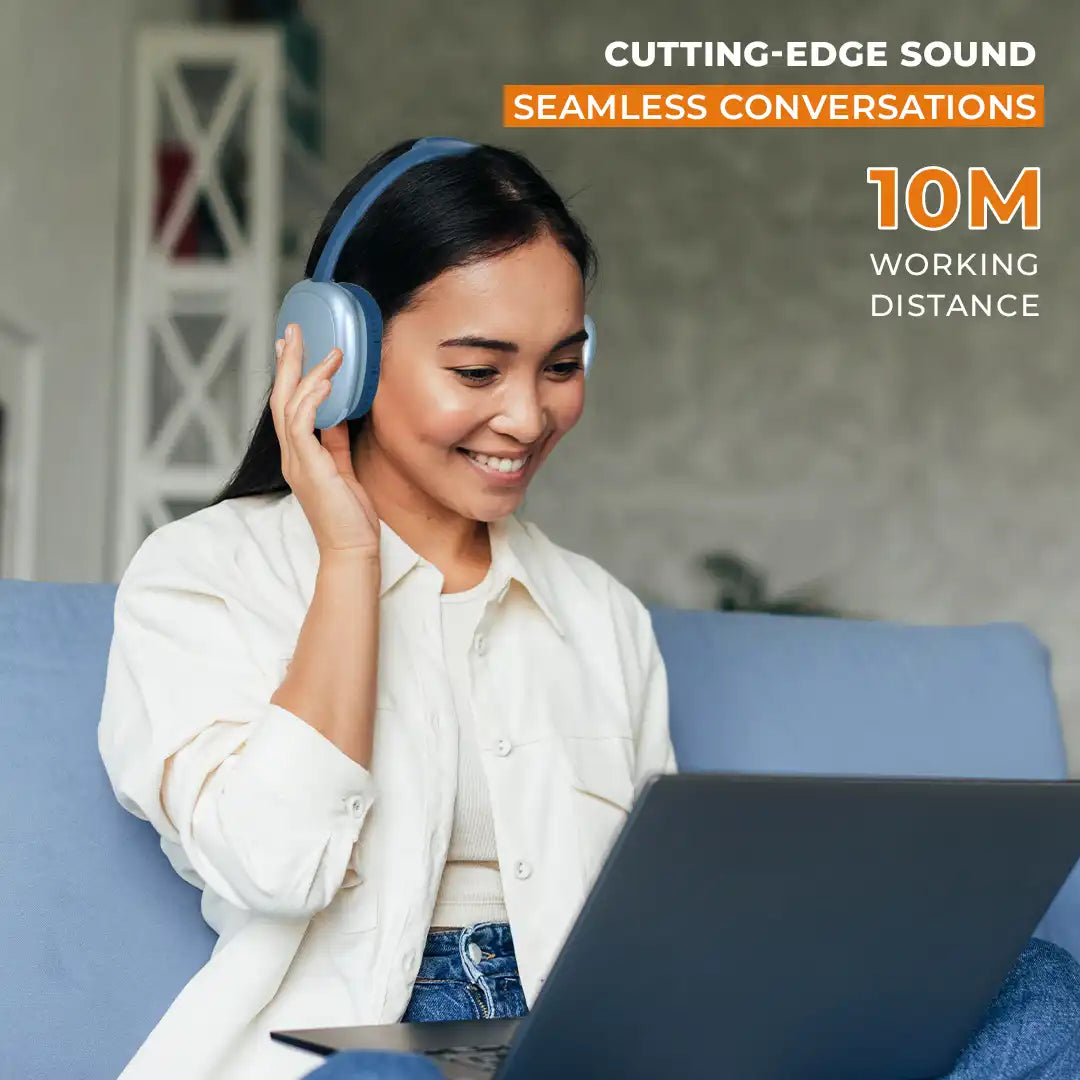 EERS Wireless Bluetooth Headphone With Upto 30 Hrs* Playtime (Metallic Grey)
