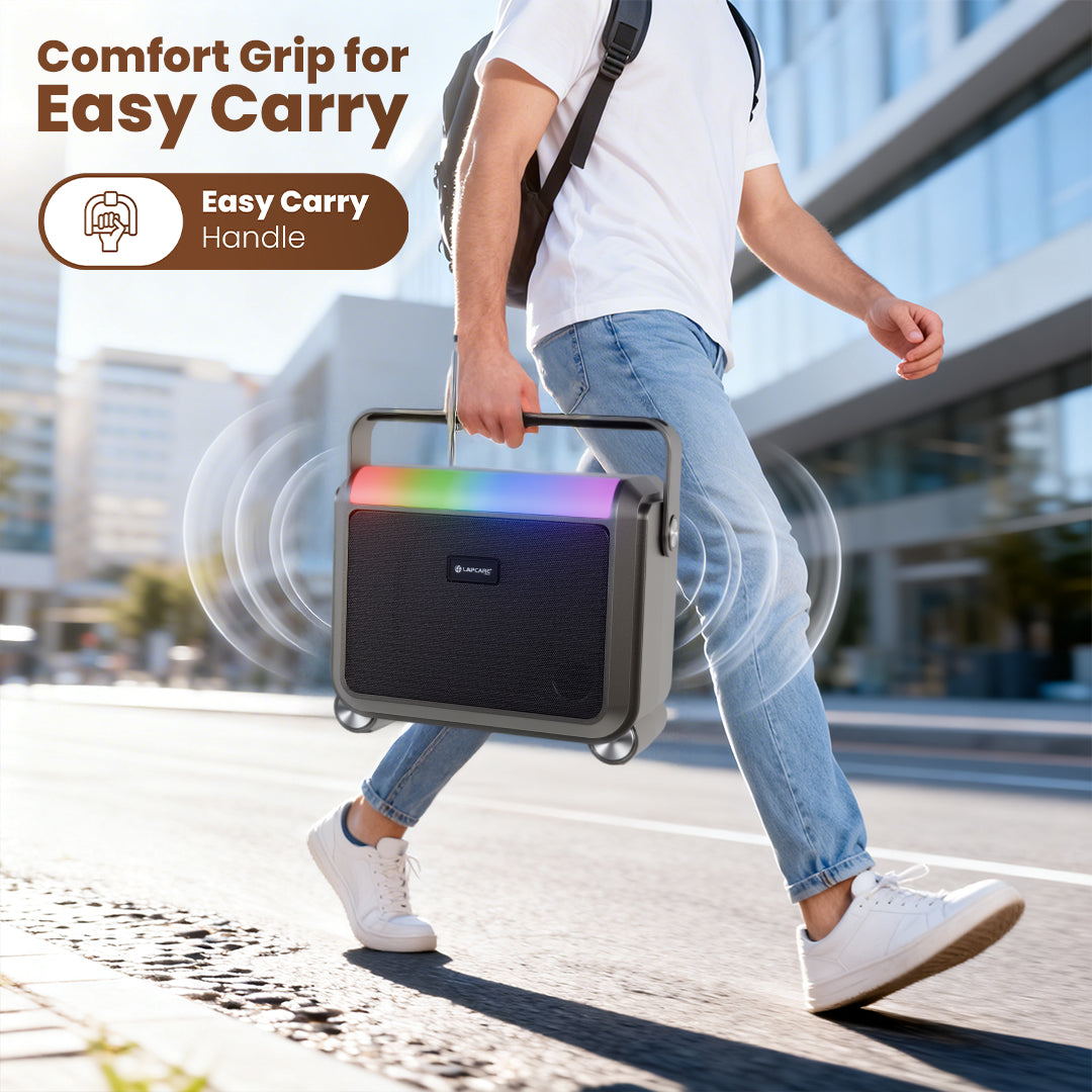 ASTER 20W Bluetooth Party Speaker with RGB Lights & Extra Bass- Green (LBS-201)