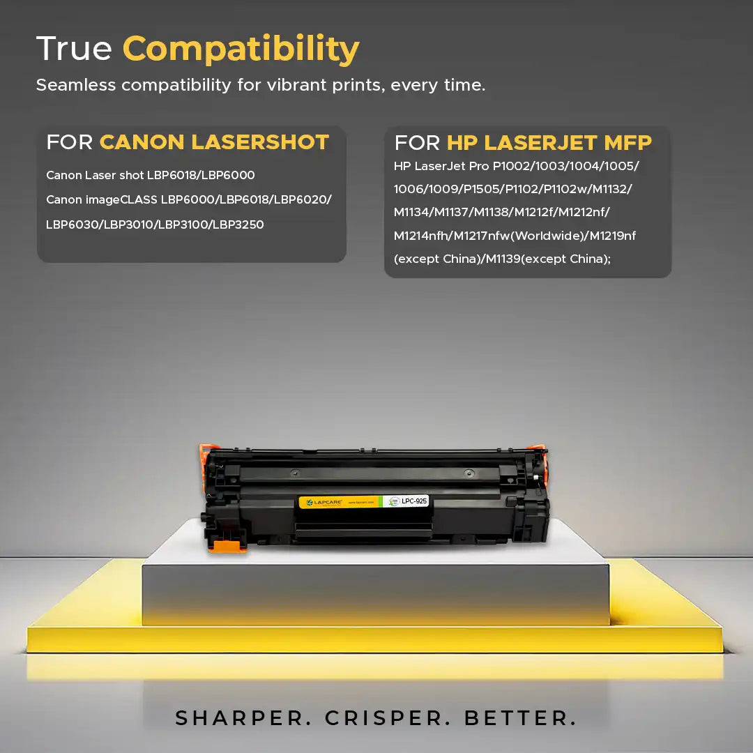 Toner Cartridge compatible for -925 HP P1002/1003/1004/1005/1006/1009/P1505 / CANON LBP6000/6018/LBP3010,LBP3100/LBP3250