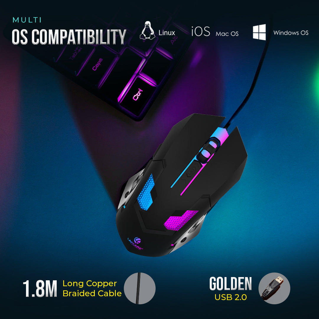 Champ LGM-100 3600dpi RBG Gaming Mouse