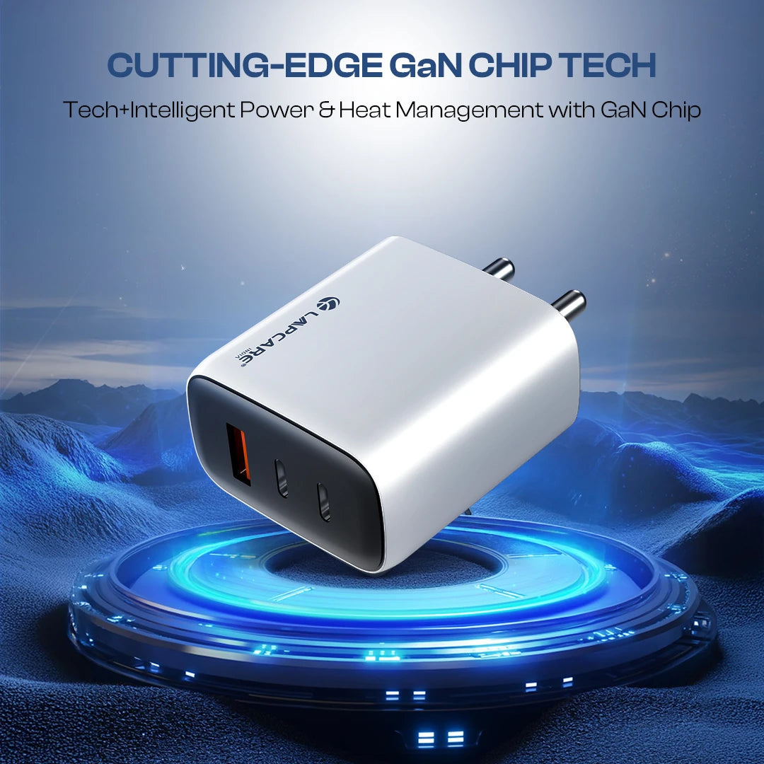 Thumby Trio 65W GaN Fast Charger with Dual PD & USB-A Ports (LQW-359)