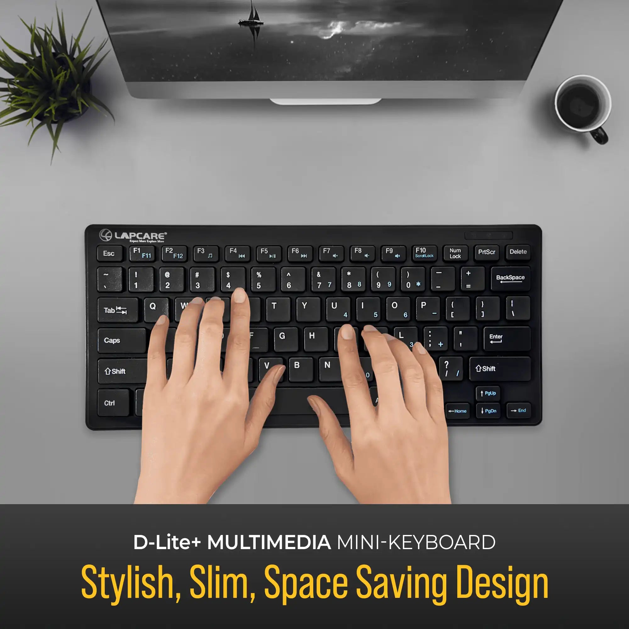 D-Lite Mini Wireless 87 Key keyboard  Black