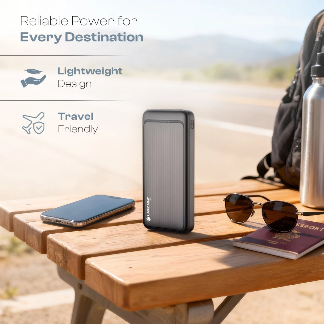 Pacer 10000mAh Portable Power Bank | 22.5W Fast Charging | Multi-Port Design- Black (LOX-223)