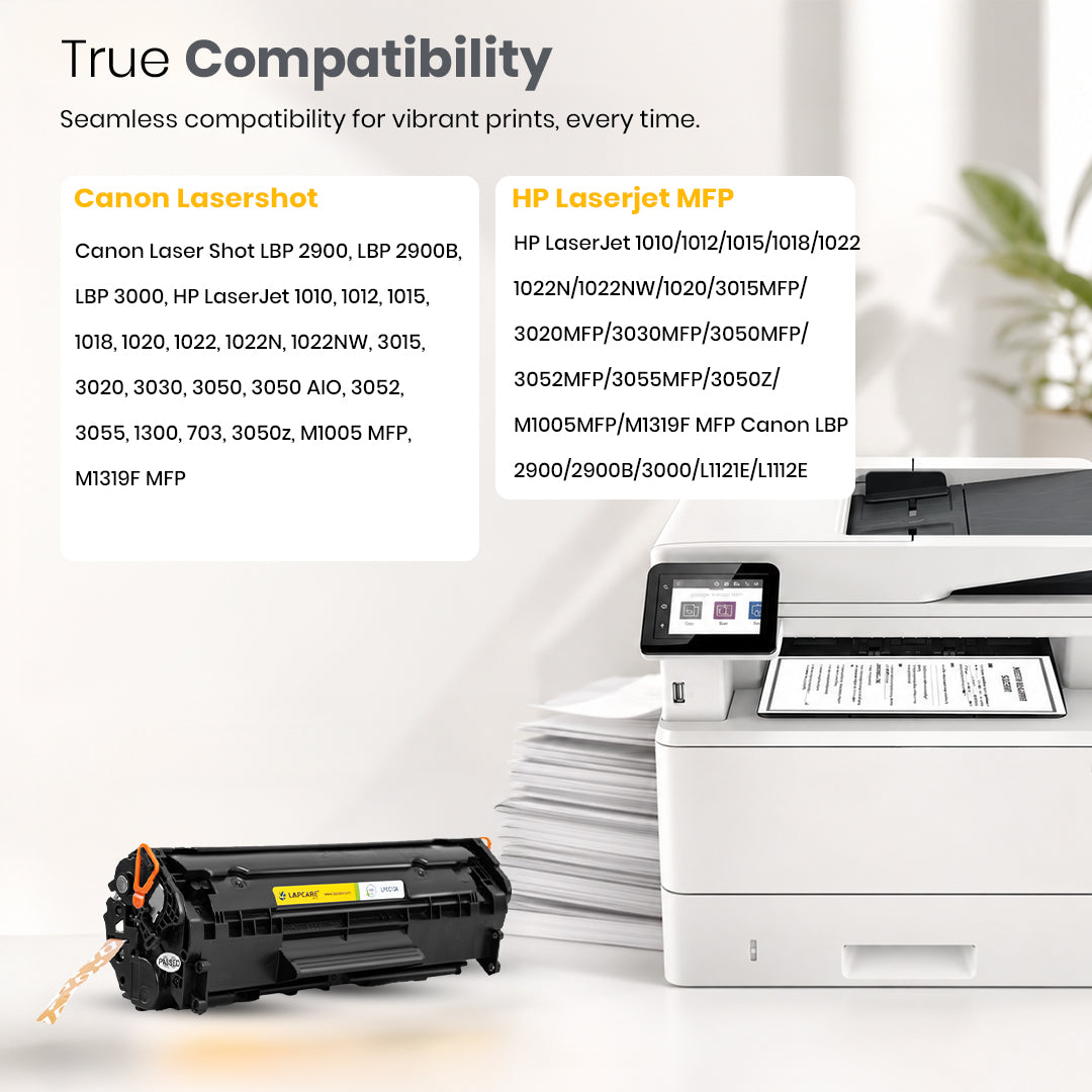 Toner Cartridge compatible for (2612A) HP 1010/ 1012/ 1015/ 1018/ 1020/ 1022/ 1022n/ 1022nw