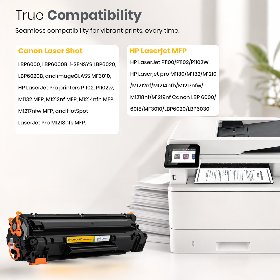Toner Cartridge compatible for -925 HP P1002/ 1003/ 1004/ 1005/ 1006/ 1009/ P1505 / CANON LBP6000/6018/ LBP3010, LBP3100/ LBP3250