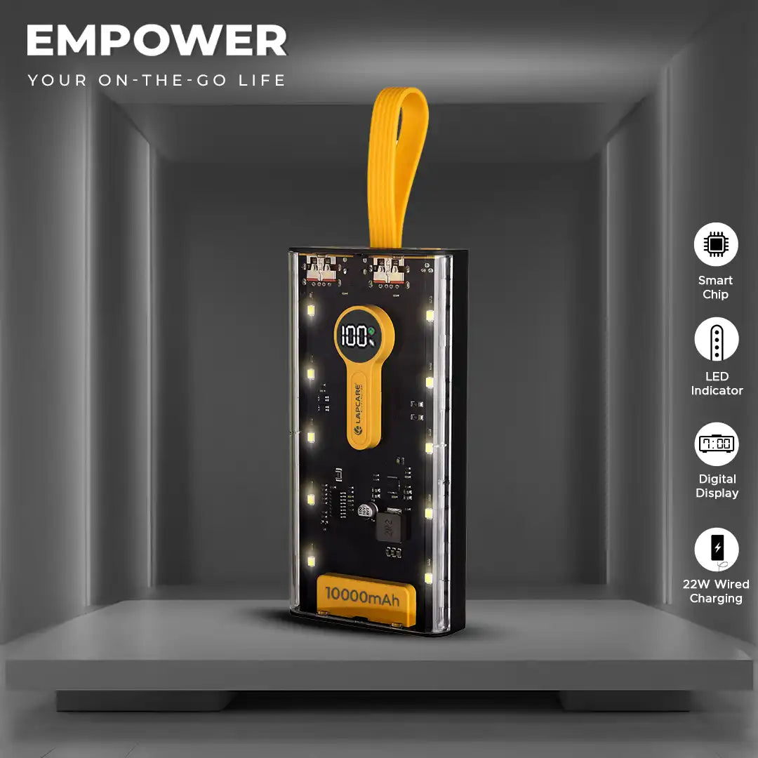 Bolt I 10000mAh Power Bank Black+Yellow (LPB-402)