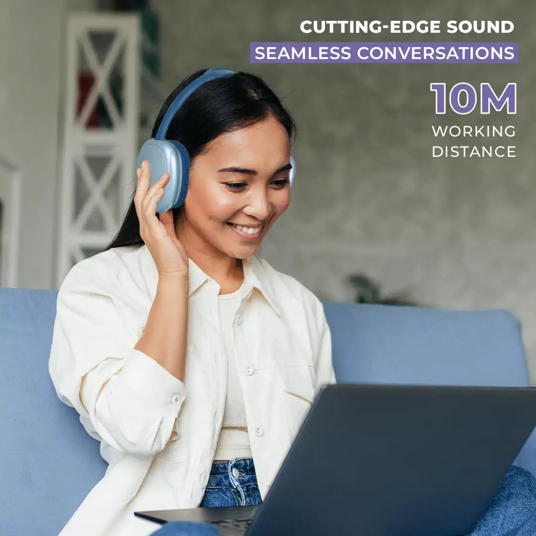 EERS Wireless Bluetooth Headphone With Upto 30 Hrs* Playtime (Metallic Silver)