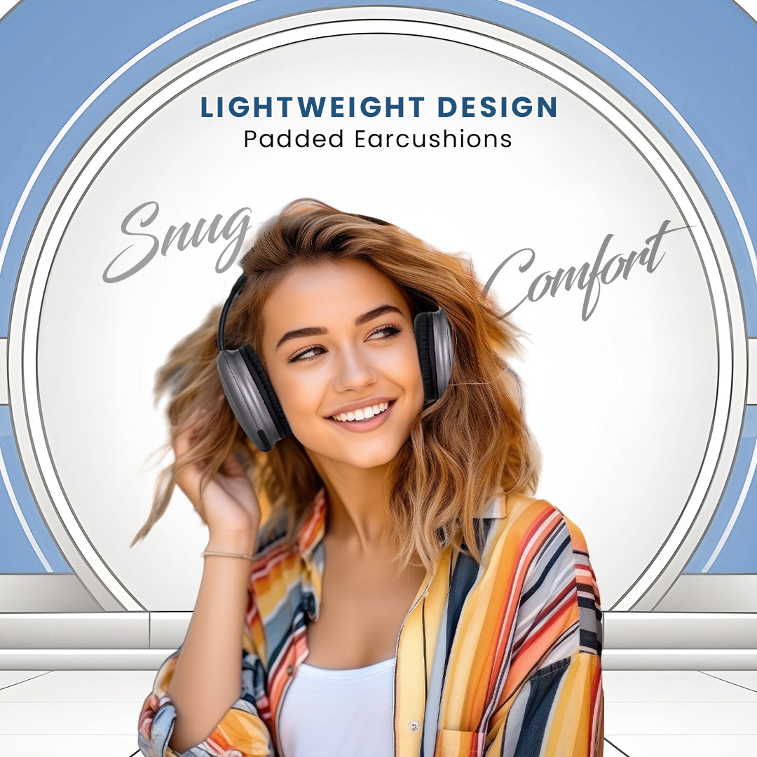 EERS Wireless Bluetooth Headphone With Upto 30 Hrs* Playtime (Metallic Blue)