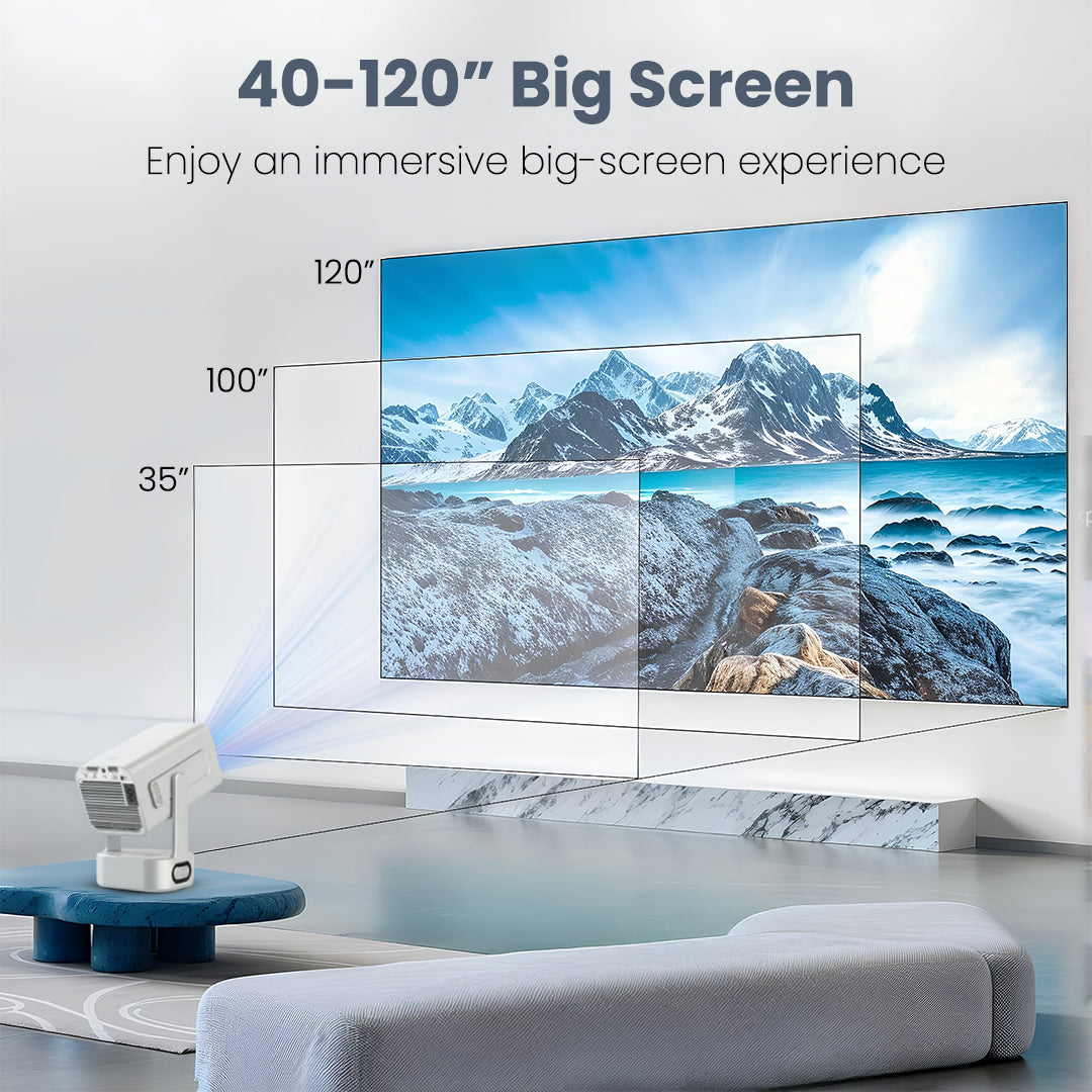 Laplay LLP-015 LED Projector with Auto Keystone, 6000 Lumens & Phone Casting