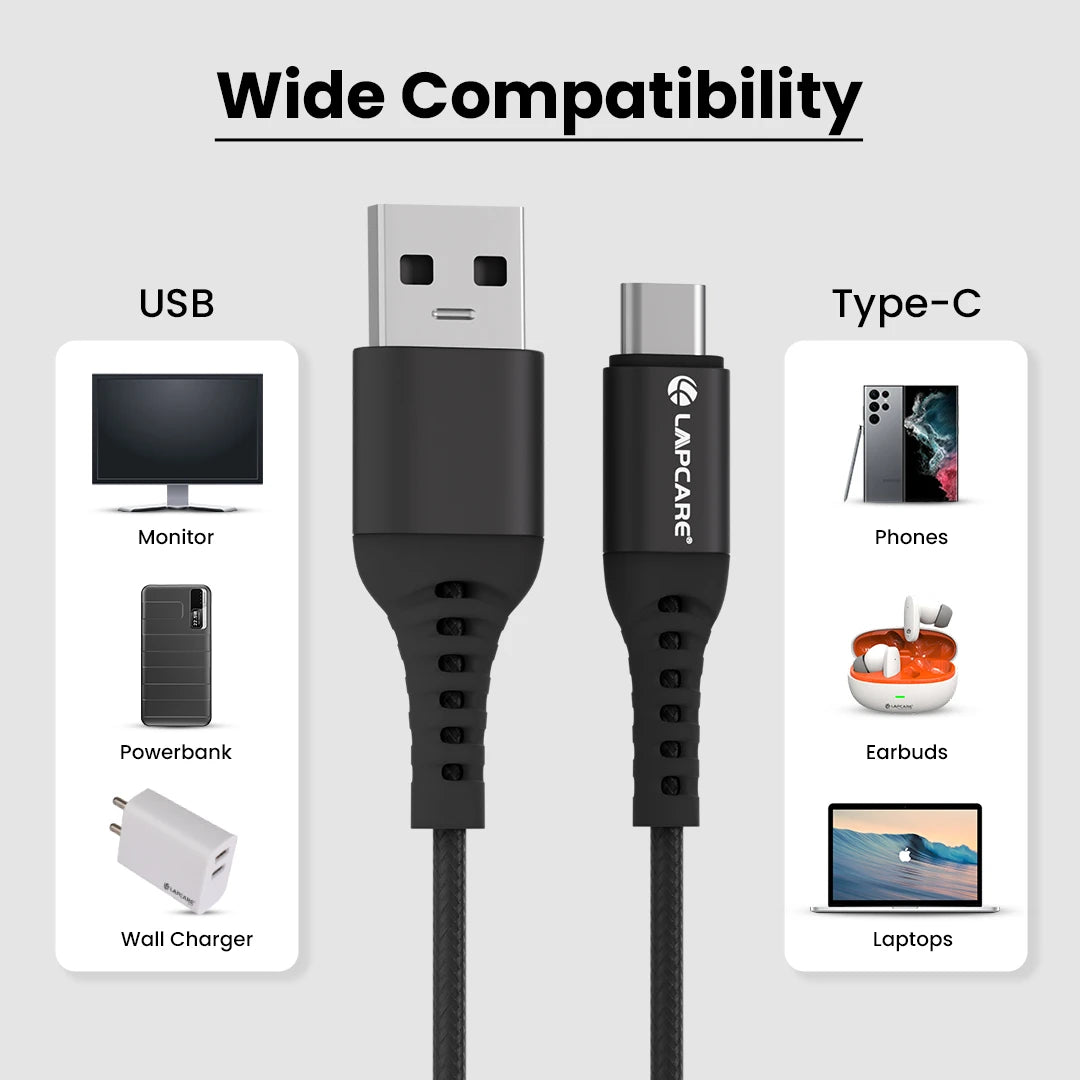 Hook 120W USB A to TYPE-C Braied Cable With Metal Shell (LTC-213)