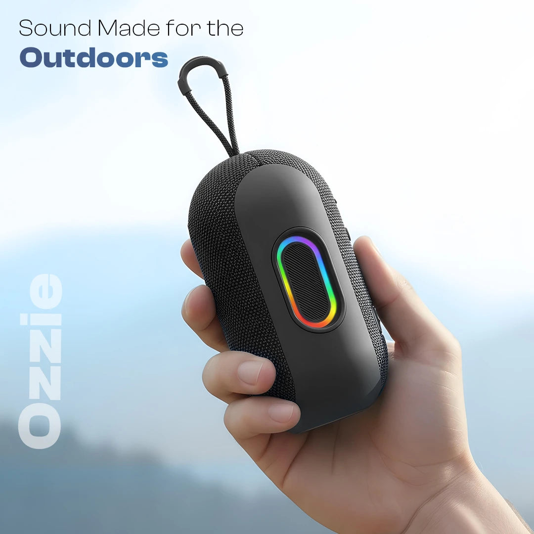 Ozzie 10W Bluetooth Speaker with RGB Light & TWS Stereo Sound- Black (LBS-102)