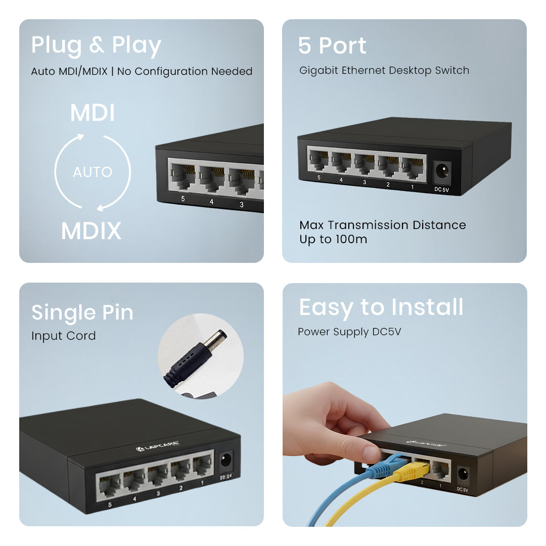 Laplink 5 Gigabit Ethernet Switch