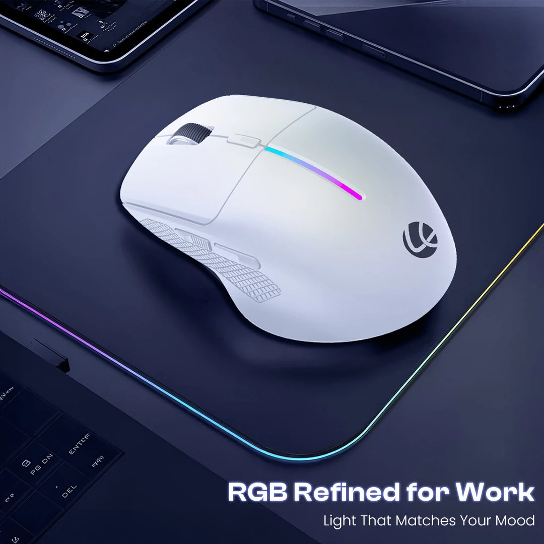 Swift Click RGB Light Wireless Mouse With 1600 Adjustable DPI & Multi-Device Connectivity (LWM-514)