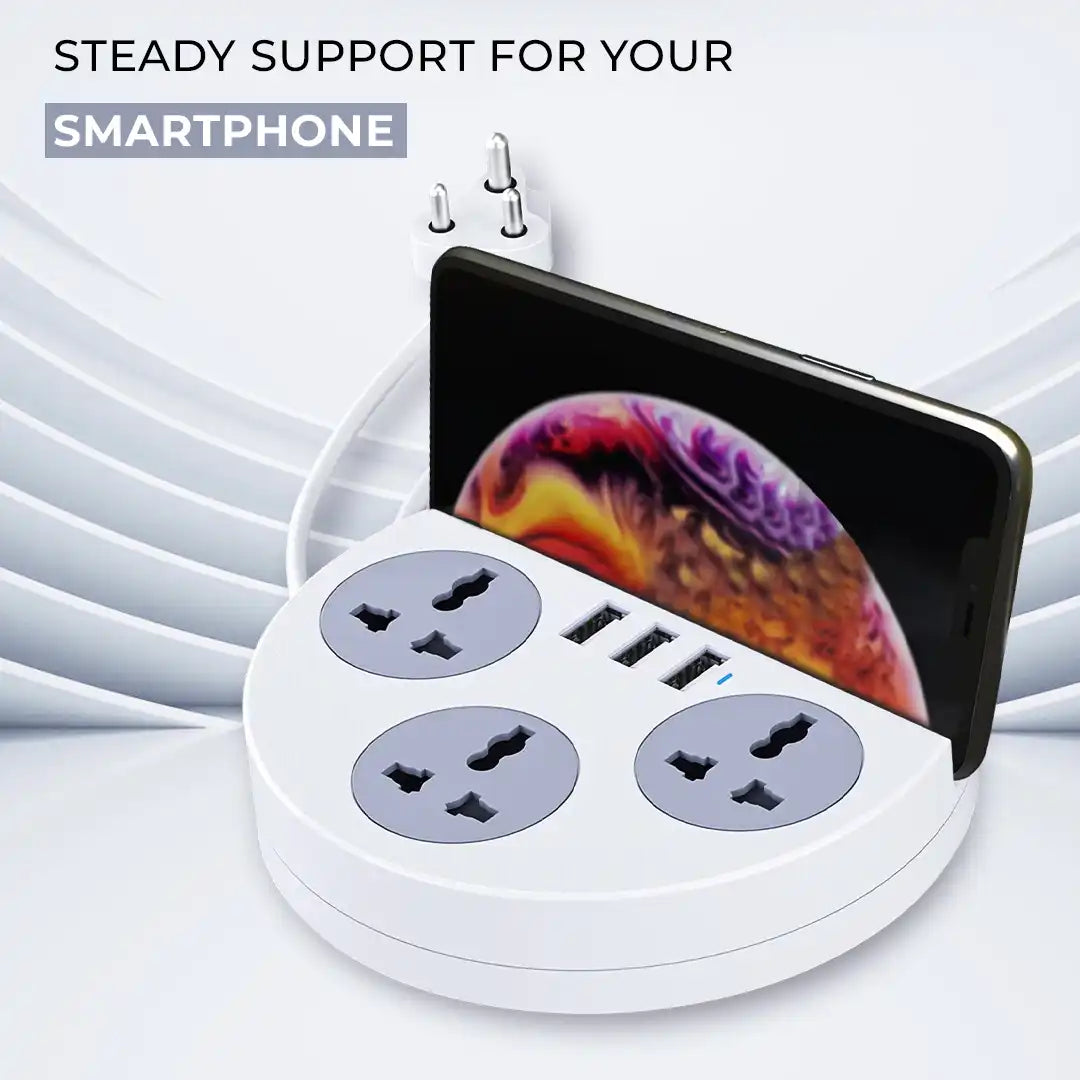 Smiley 3AC Socket Power Extension Board with 3 USB (Lapex-003)