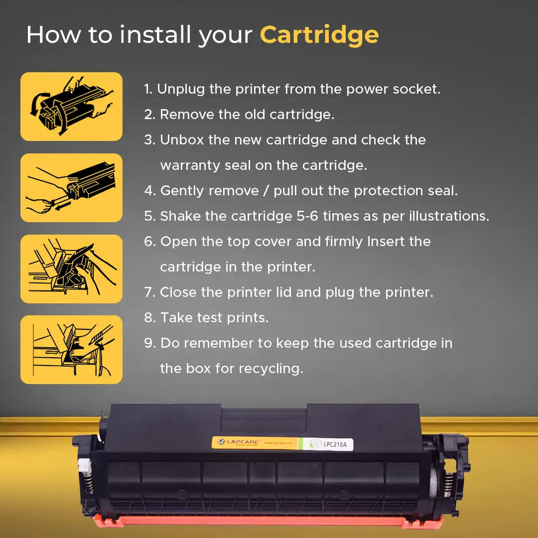 Toner Cartridge (218a With Chip) compatible with HP LaserJet Pro M104 MFP M132