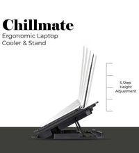 Chillmate - Cooling Pad, 2 USB Port, Dual Fan, upto 15.6" Laptop