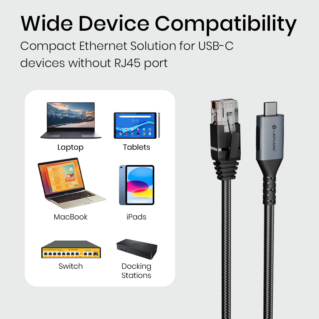 Type-C to RJ45 Gigabit Ethernet Adapter