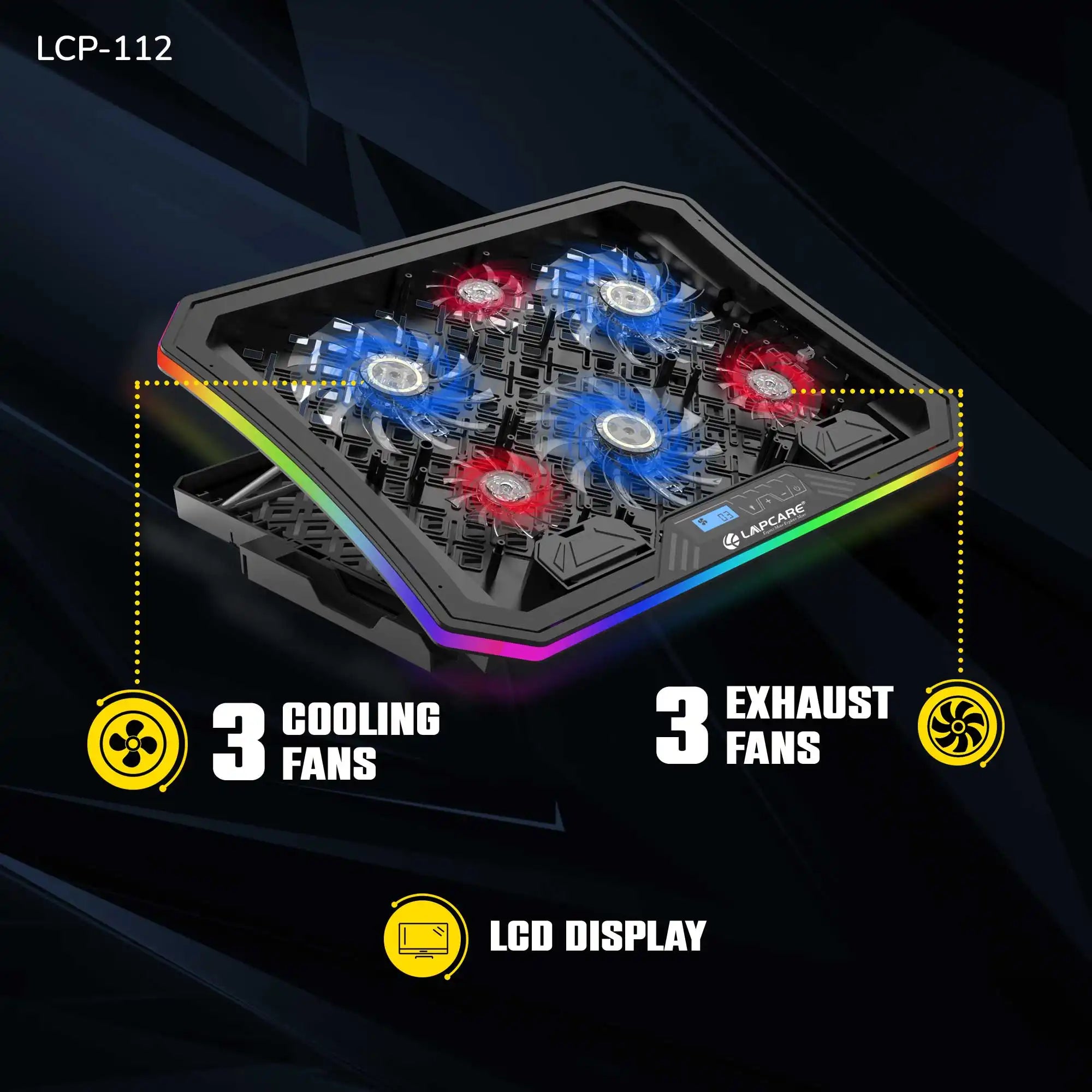 WINNER PRO RGB Cooling Pad with 6 Fans Laptop Stand