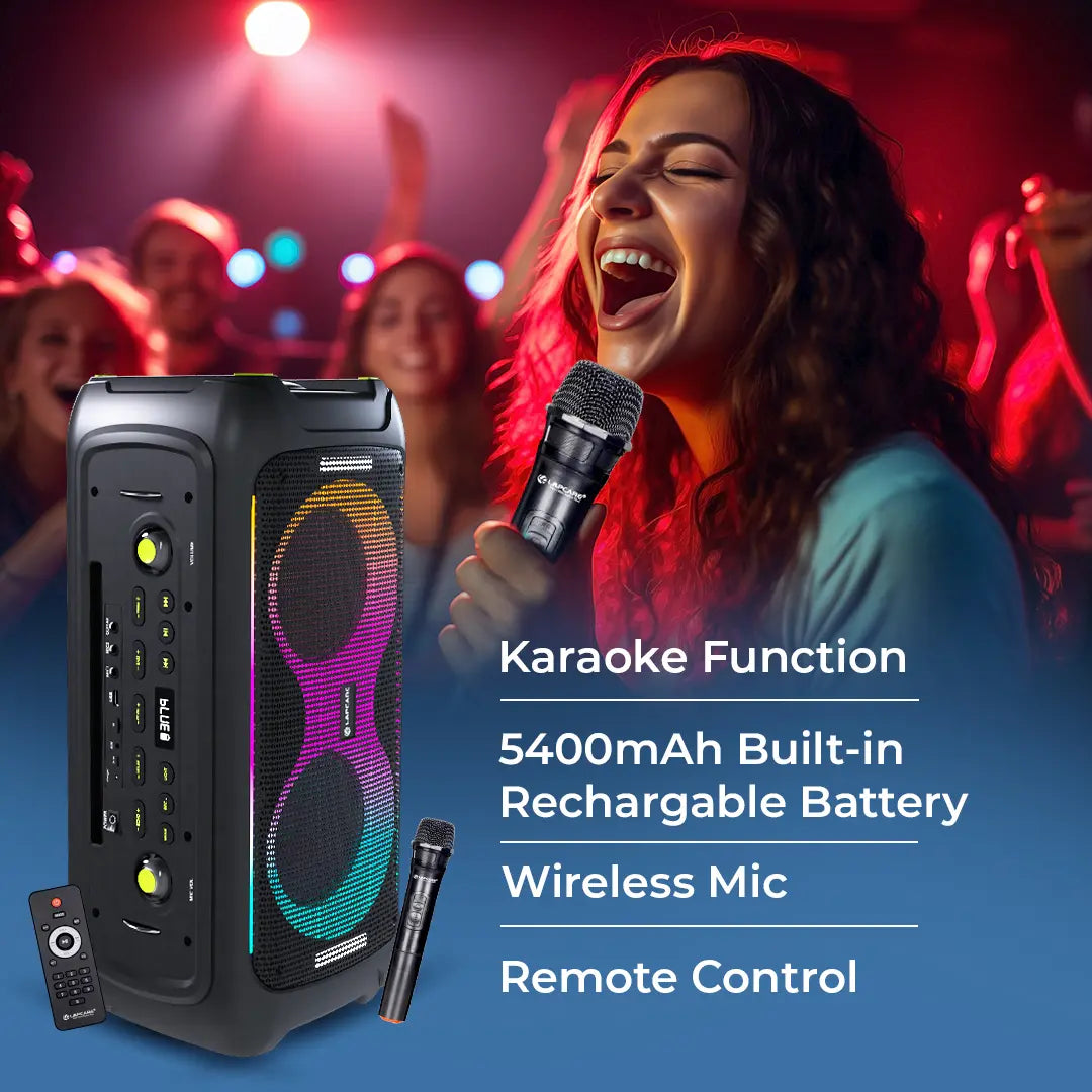 Bloom 100W RGB Light Party Speaker With Wireless Mic (LPS-402)
