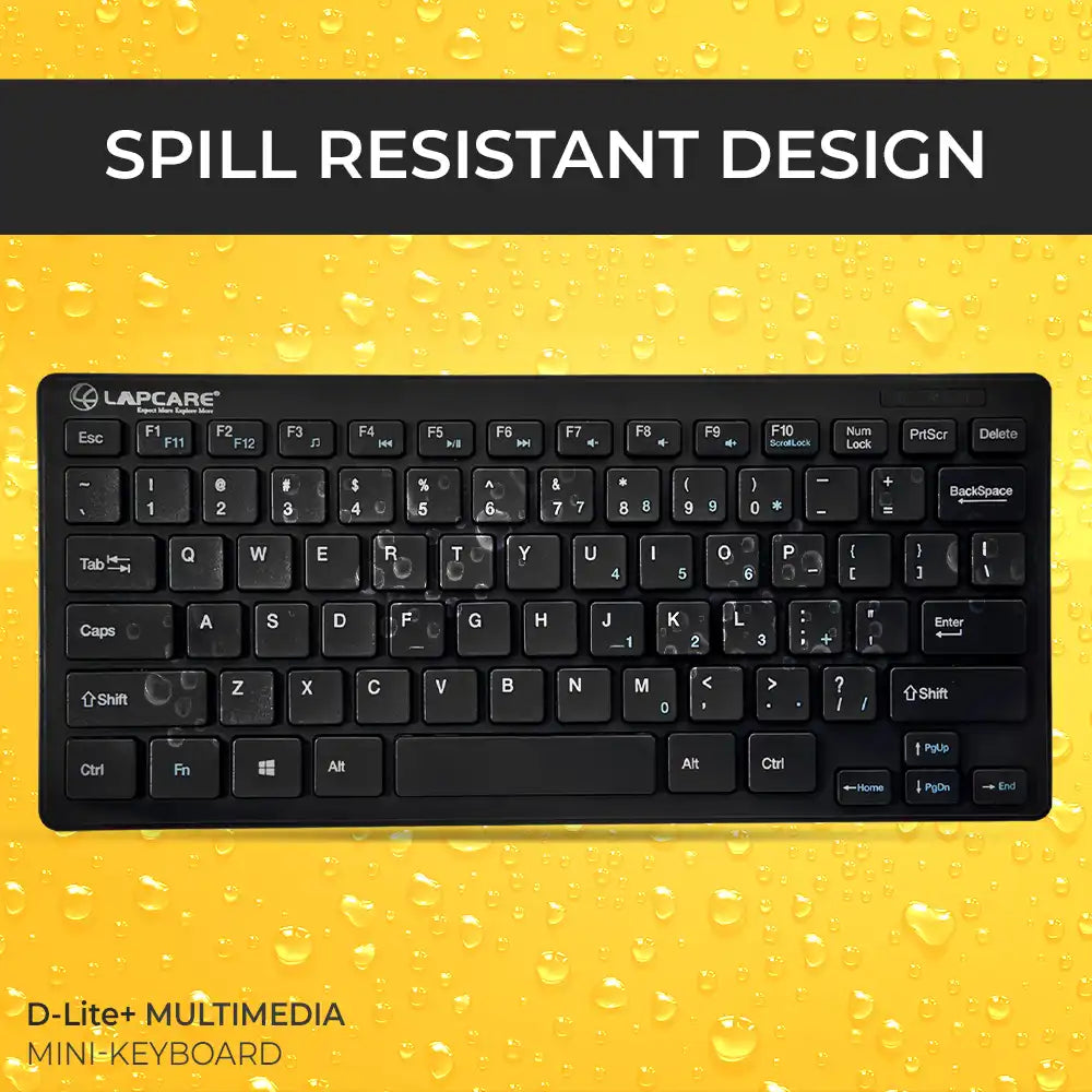 D-Lite Mini Wireless 87 Key keyboard  Black
