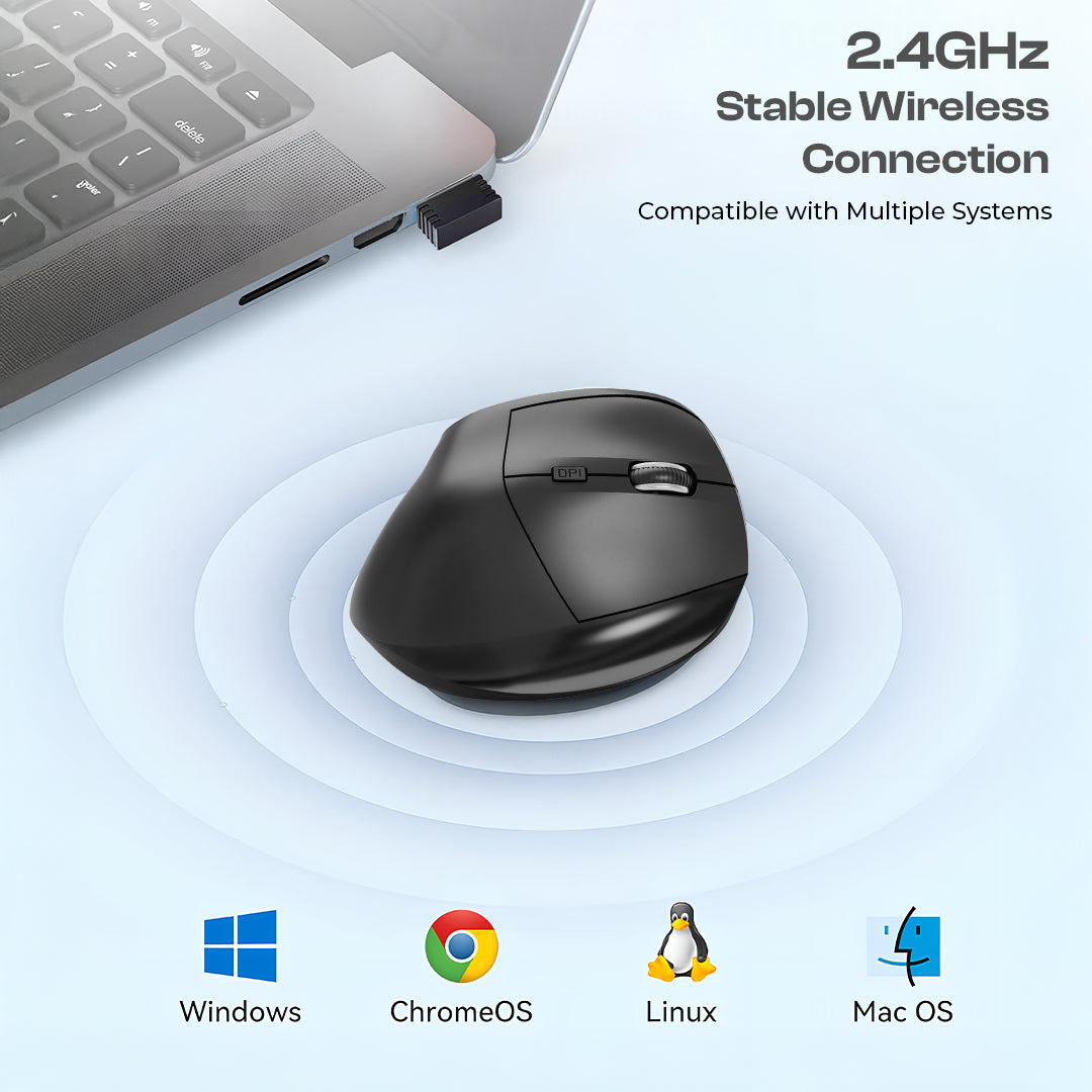SunGrip 2.4GHz Wireless Mouse With Silent Clicks | 1600 DPI Adjustable (LWM-171)