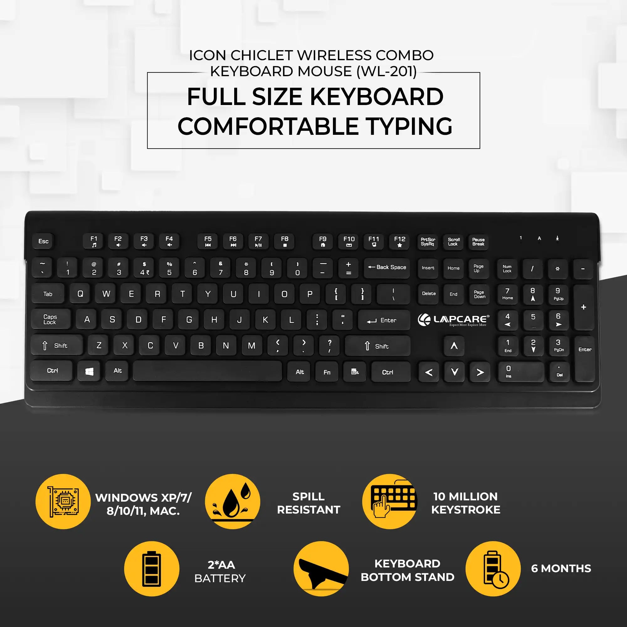 ICON Chiclet Wireless Combo Black ( WL-201 )