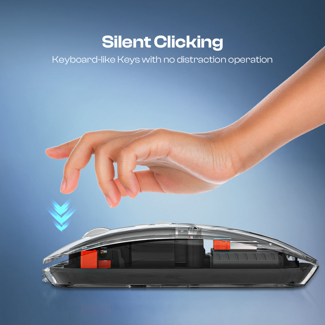 Trendy Plus 2.4G & Dual BT(v3.0 & v5.2) Wireless Mouse With Desktop Lock Key- Black (LWM-801)