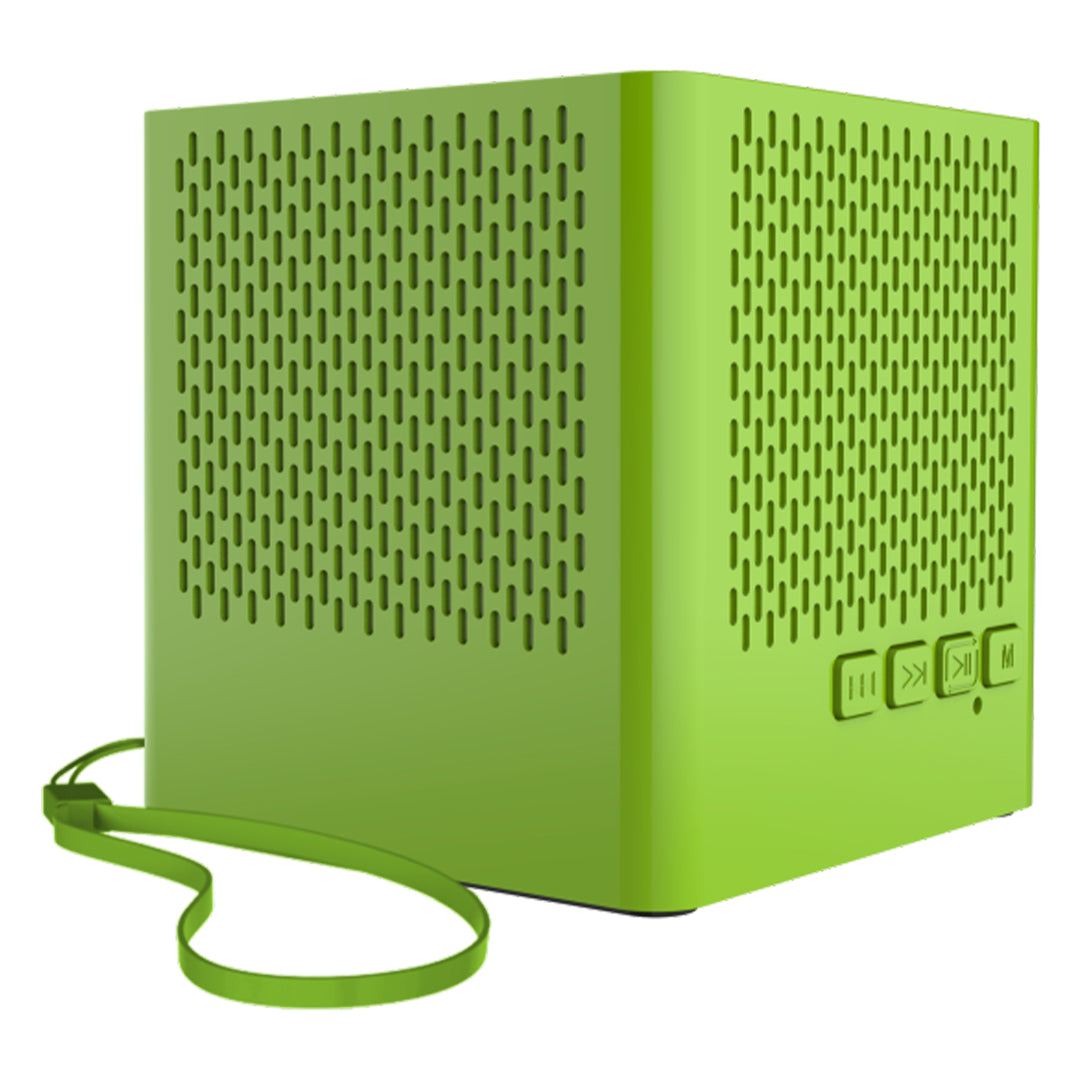 Kube 5W Portable BT 5.3V Speaker With In-Built Mic- Green (LBS-702)