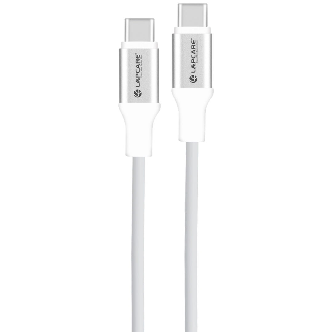Lapcare Hook 65W Type-C to Type-C PVC Cable With Metal Shell (LTC-525) White
