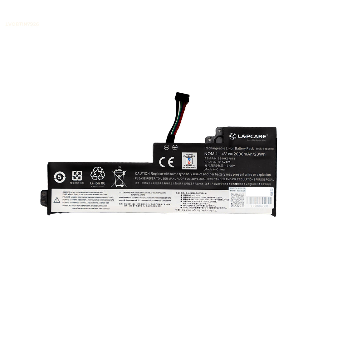 Laptop Compatible Battery For Lenovo T470/T480 Internal (01AV421)