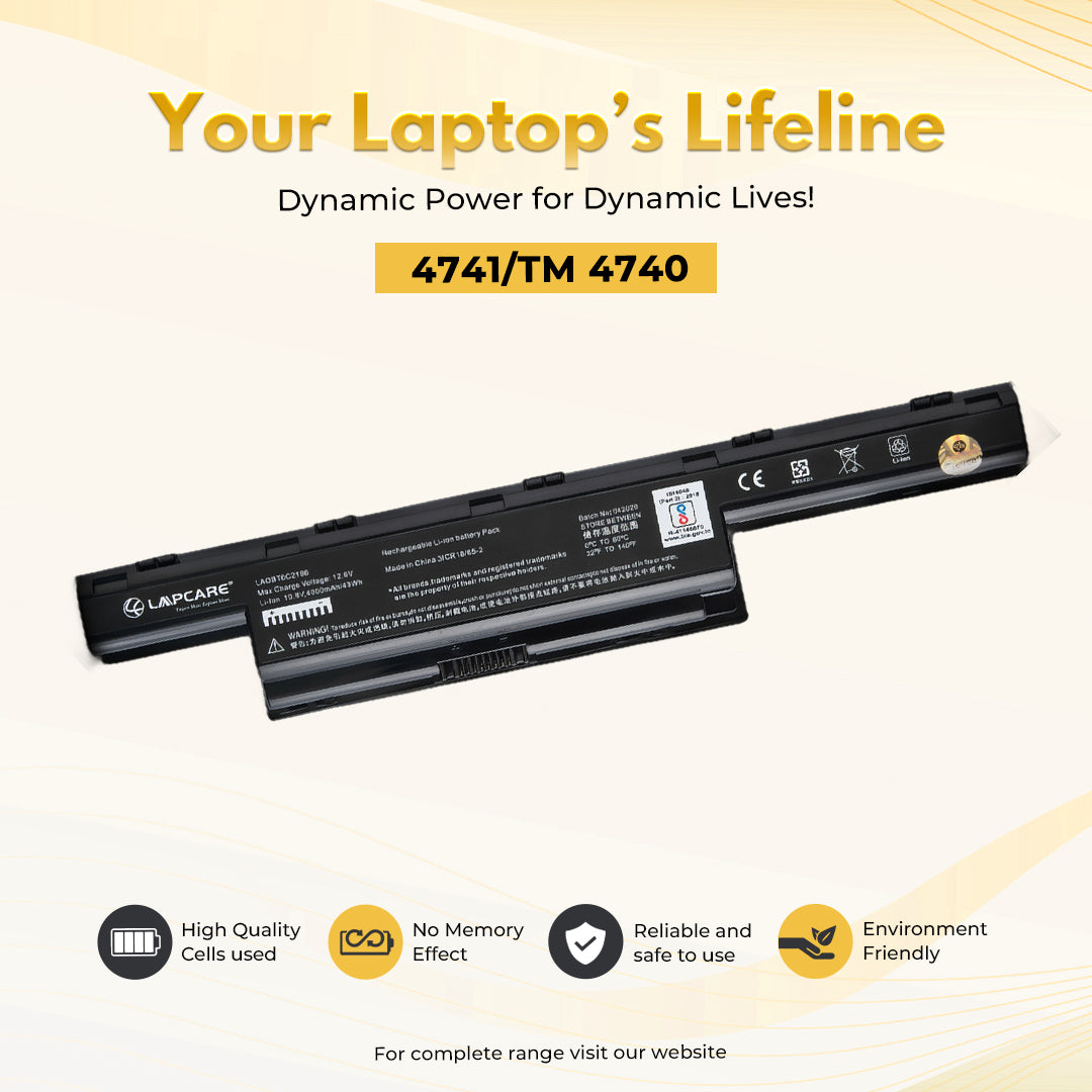Laptop Compatible Battery For Aspire 4741/TM 4740 6C