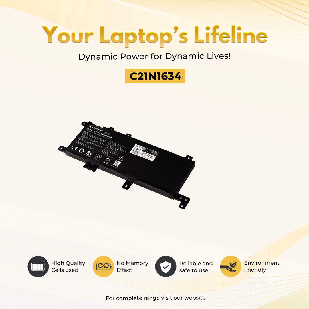 Laptop Compatible Battery For ASUS R542/R580,X542 (C21N1634)