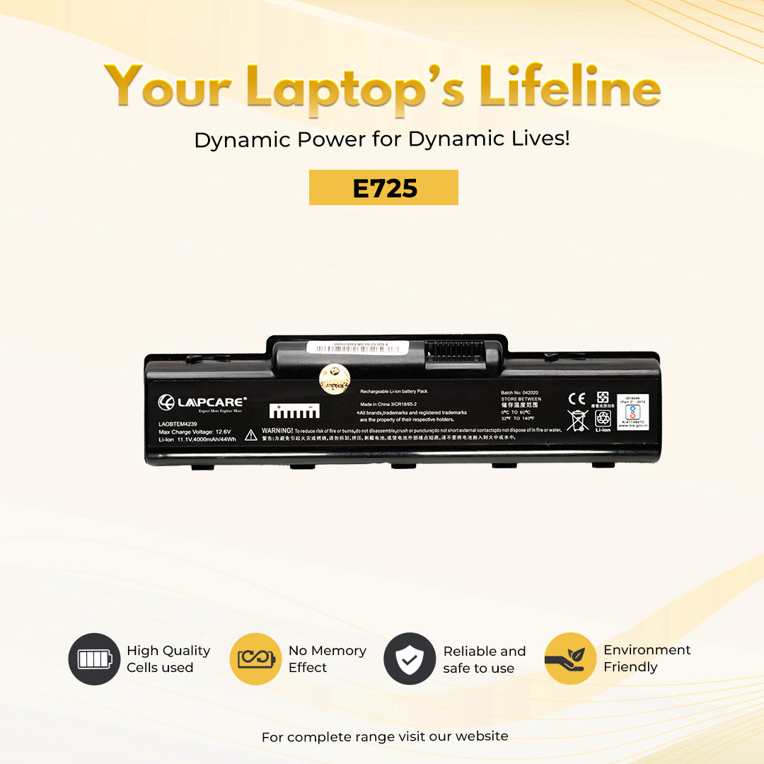 Laptop Compatible Battery For e725