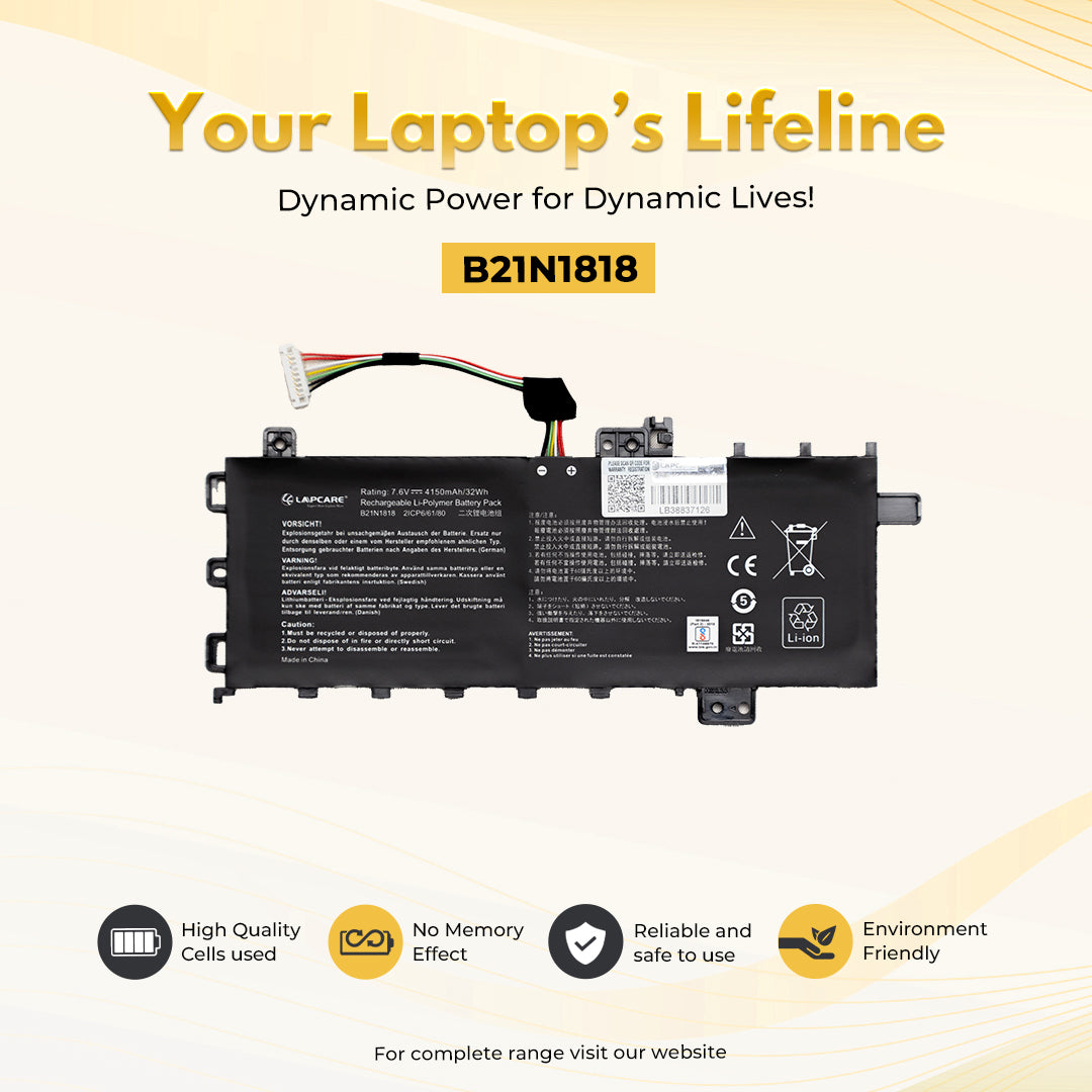 Laptop Compatible Battery For Asus VivoBook S512JA/JF,X512FA(B21N1818)