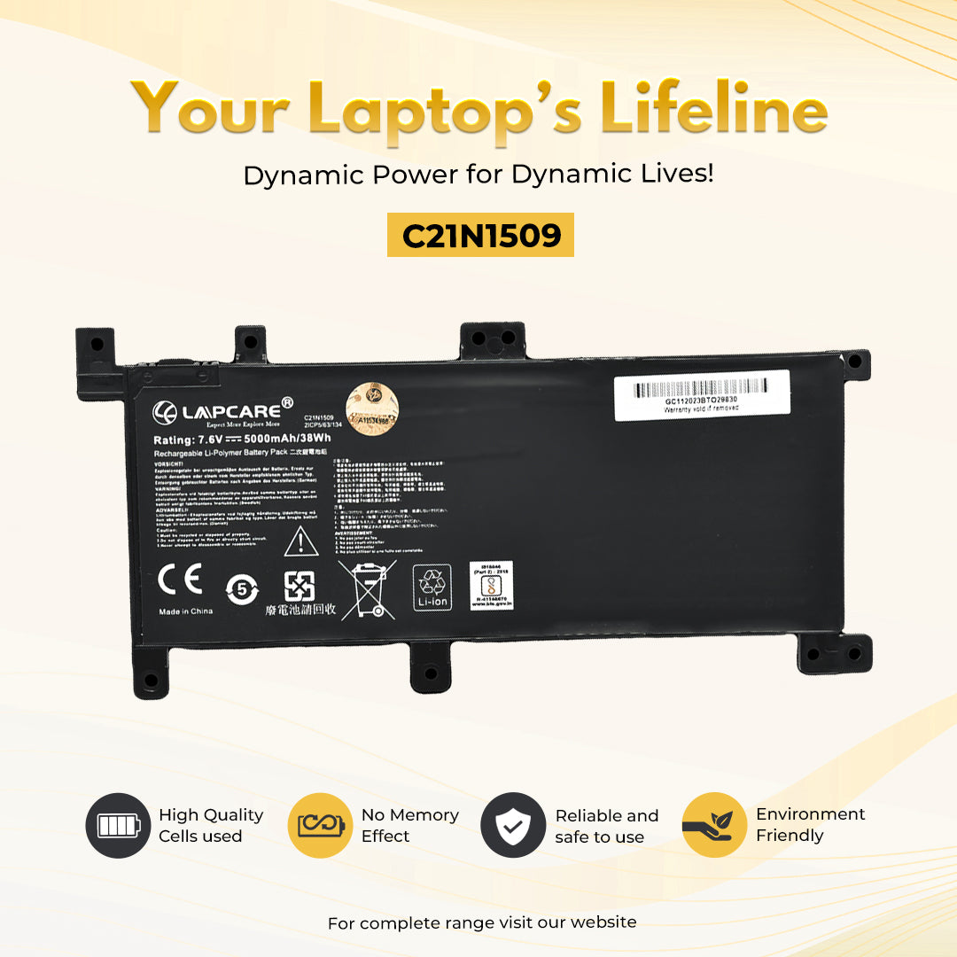 Laptop Compatible Battery For Vivobook X556UA Series 2C (C21N1509)