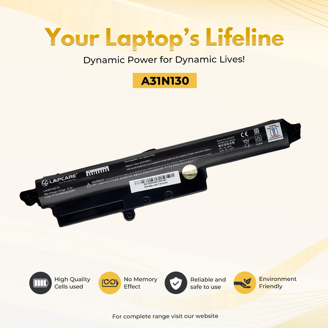 Laptop Compatible Battery For Asus VivoBook X200CA (A31N130) 3C