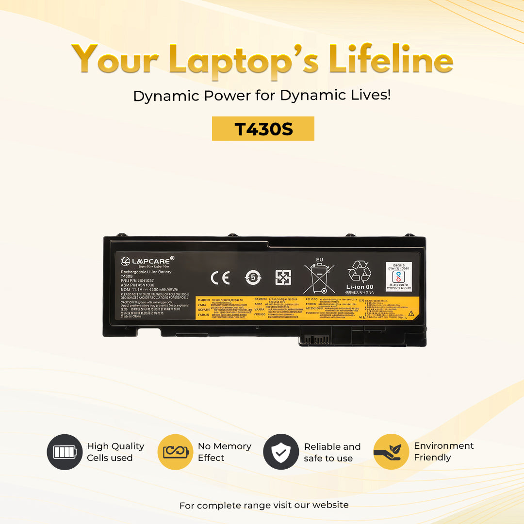 Laptop Compatible Battery For Lenovo T430s 6C
