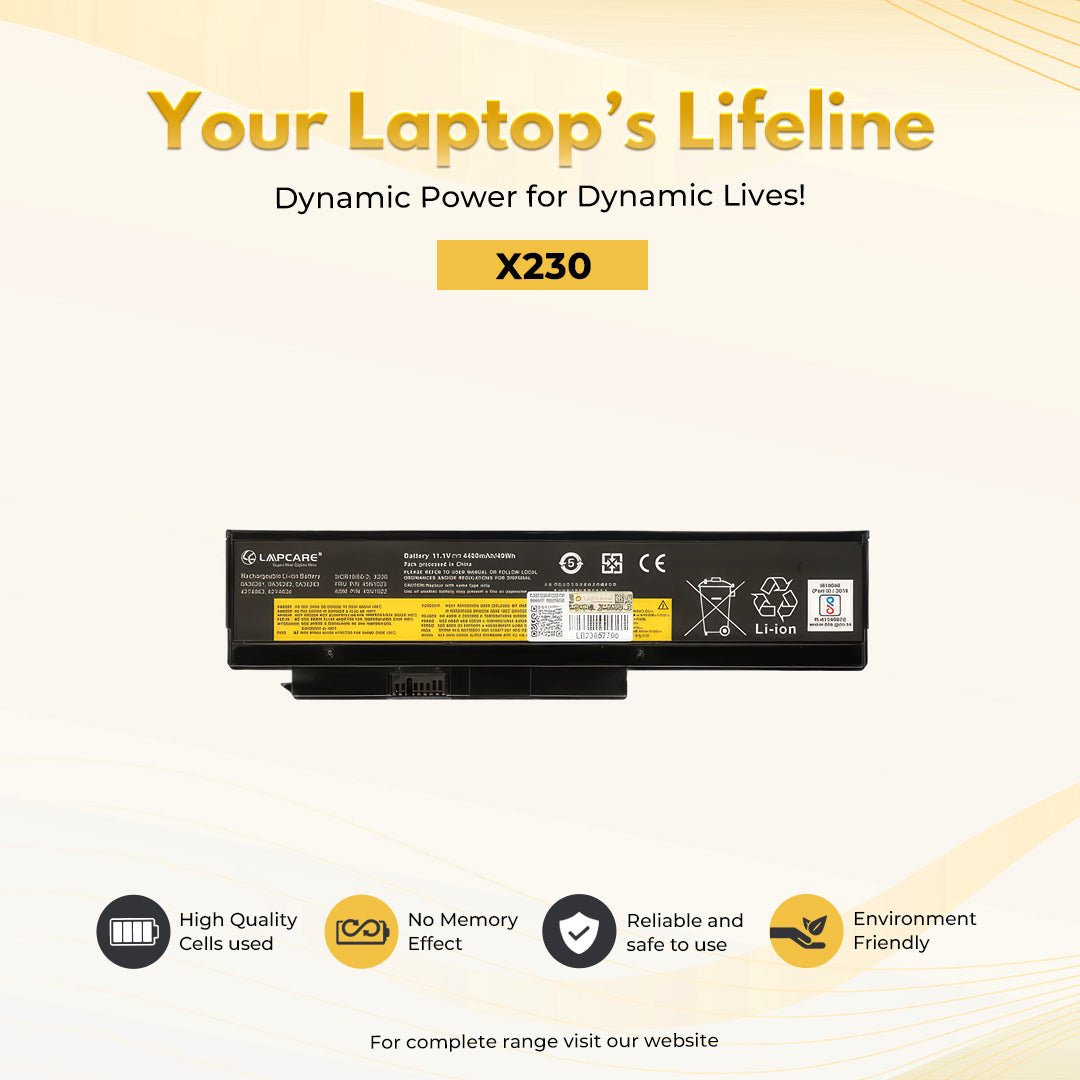 Laptop Compatible Battery For Lenovo Thinkpad X230 6C