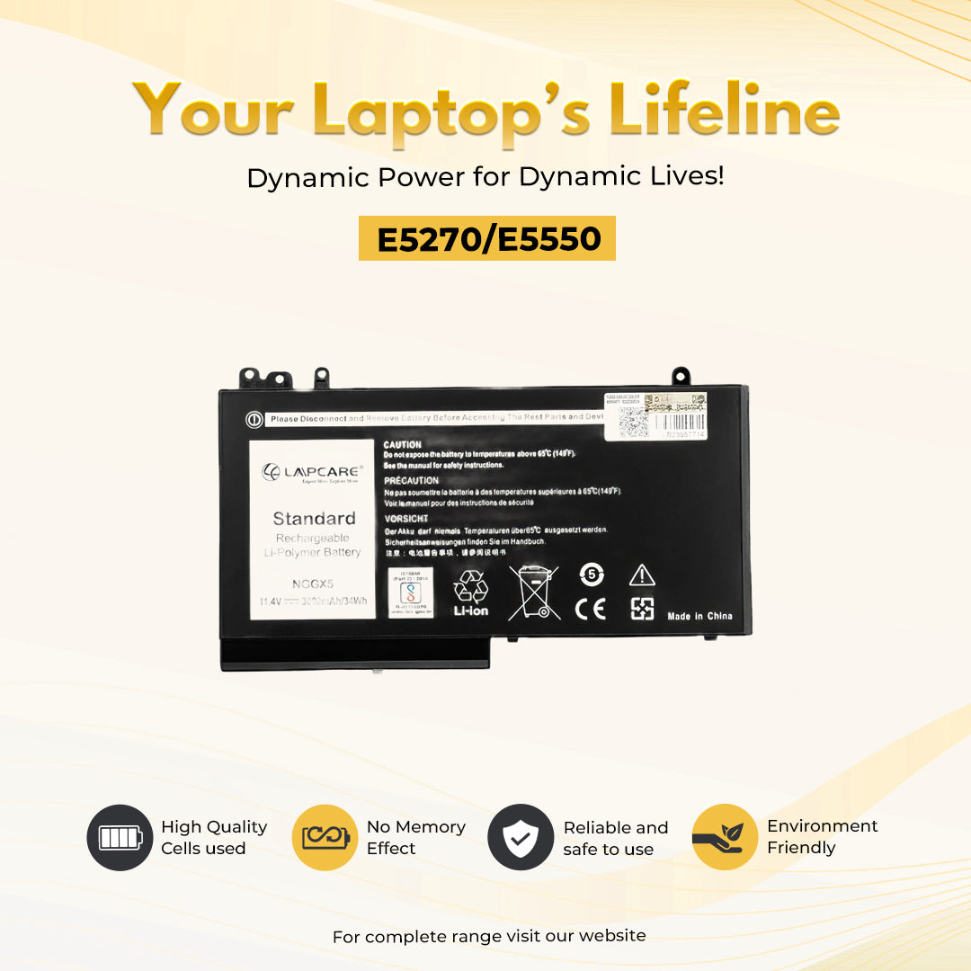 Laptop Compatible Battery For Dell E5270/E5550 3cell NGXX5/VVXTW/5TFCY