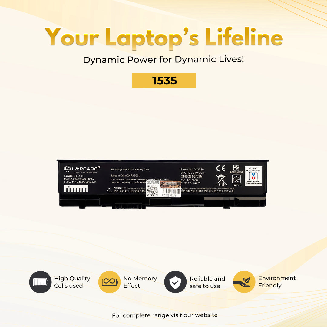 Laptop Compatible Battery For Studio 15, 1535 6C