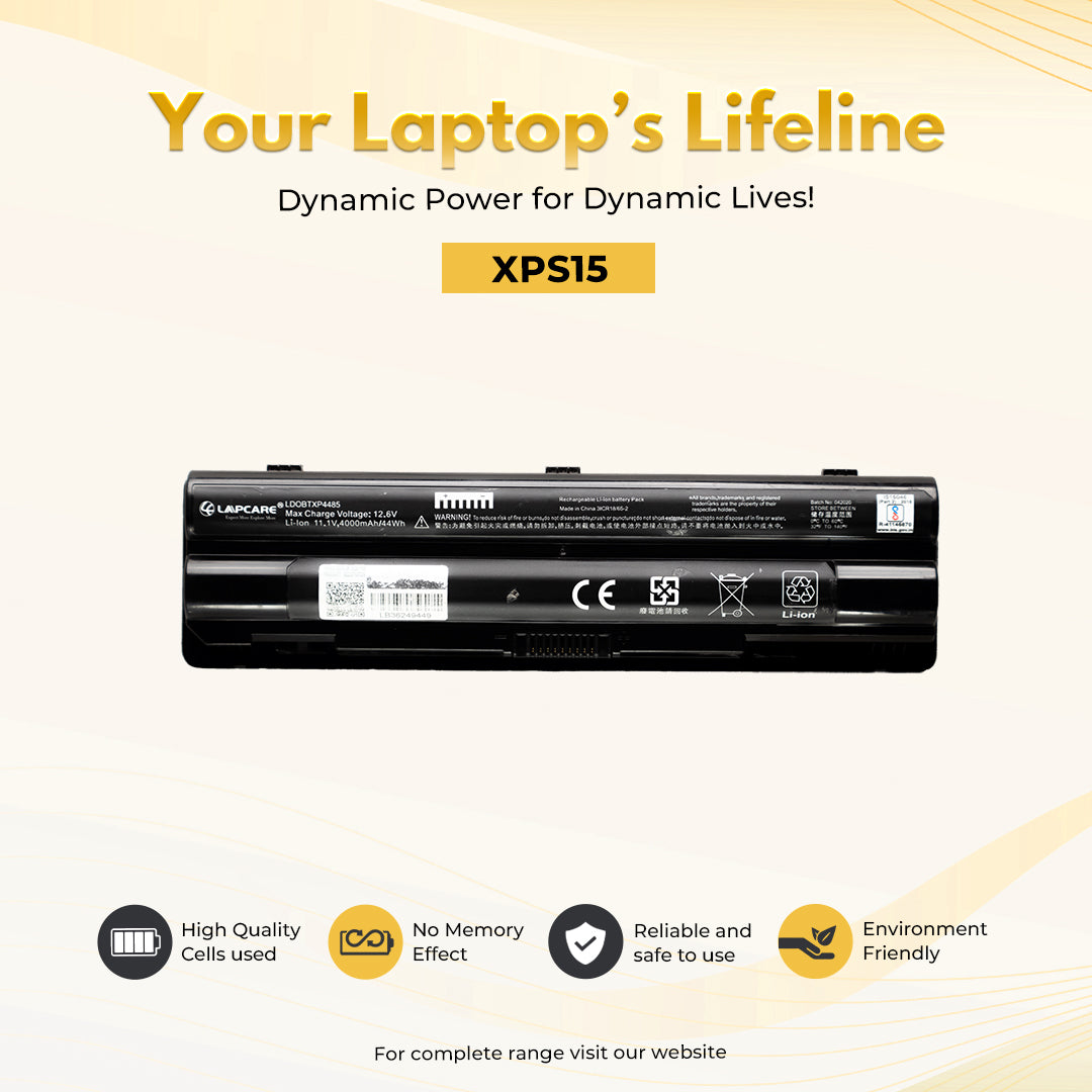 Laptop Compatible Battery For XPS 14/ 15/ L401X 6C